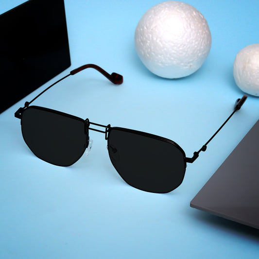 Lx New Classic Black And Black Unisex Sunglasses