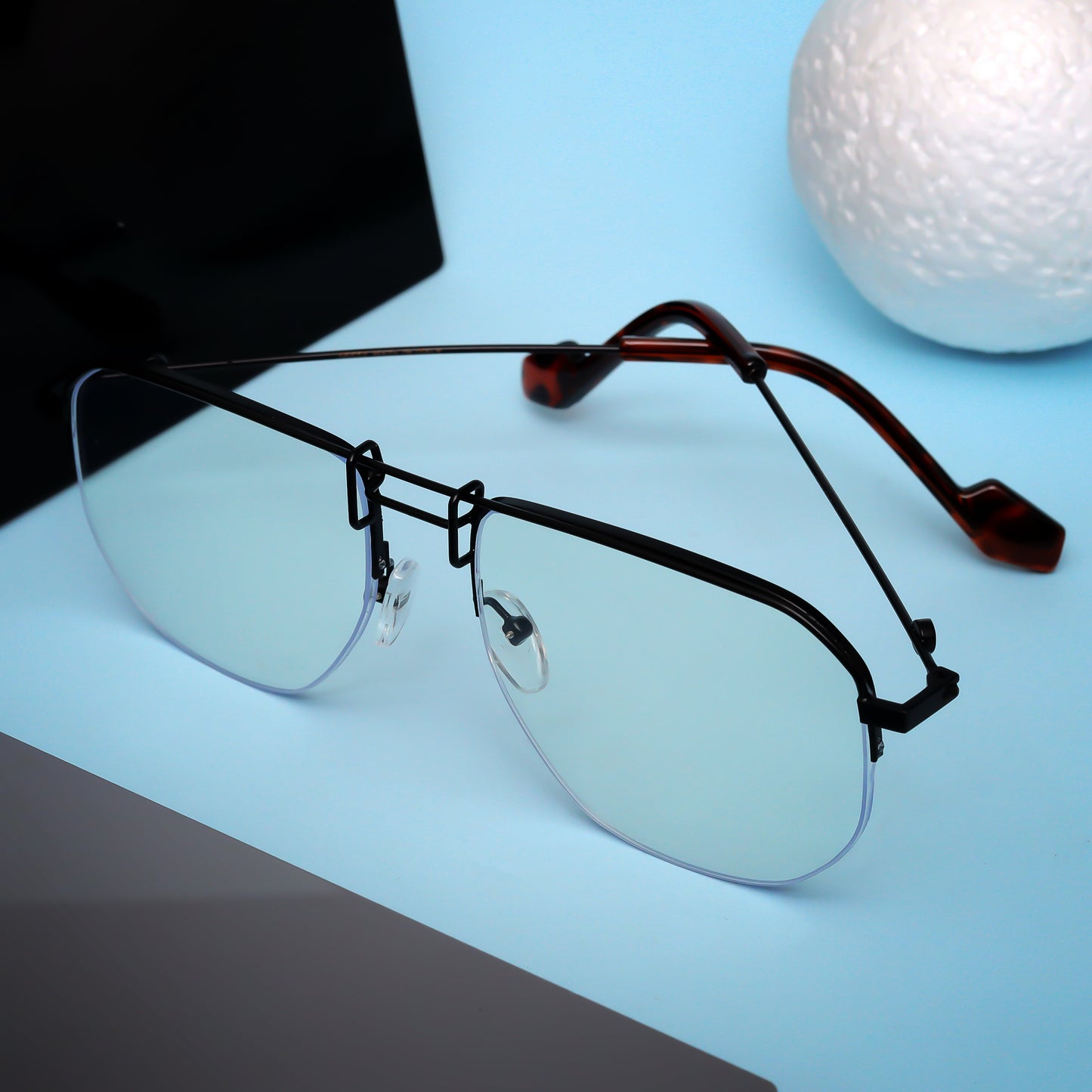 Ploy Black And Day Night Retro Square Sunglasses