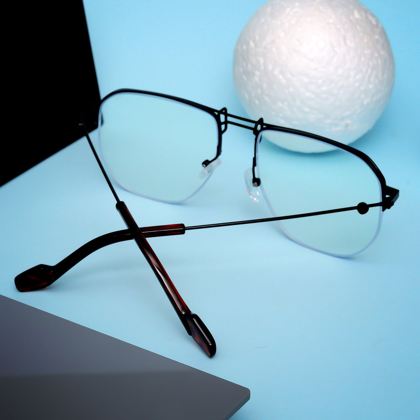 Ploy Black And Day Night Retro Square Sunglasses