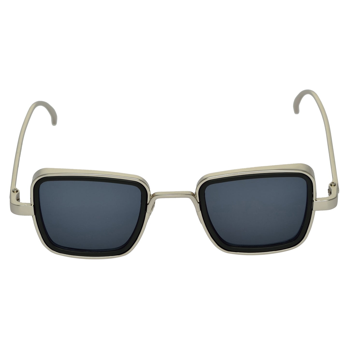 Classy Black And Silver Retro Square Sunglasses