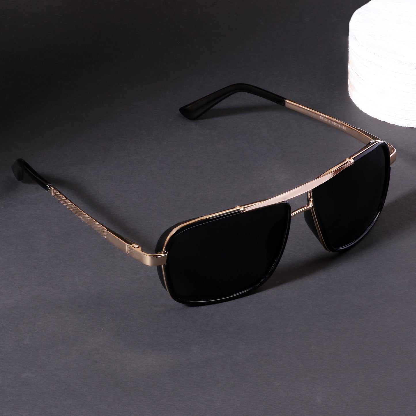 Classy York Gold And Black Edition Rectangular Sunglasses