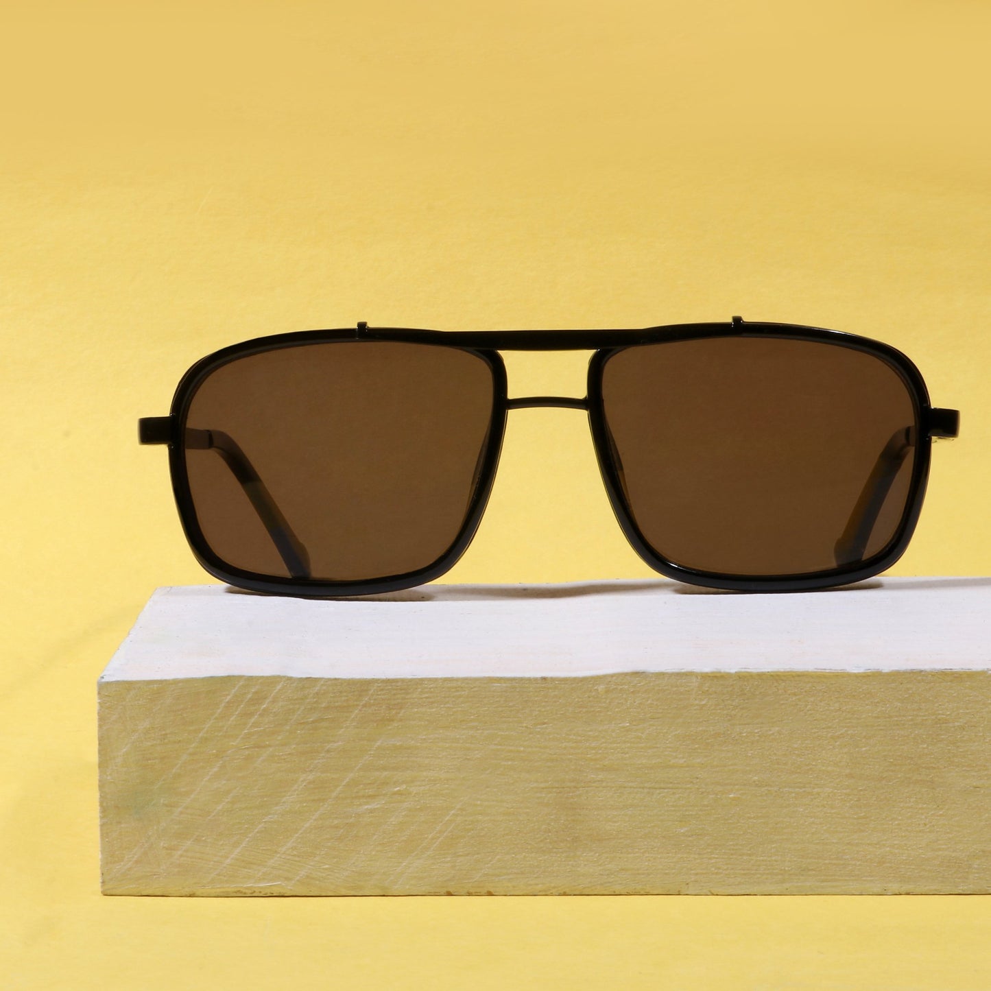 classy york Black And black Edition Rectangular Sunglasses