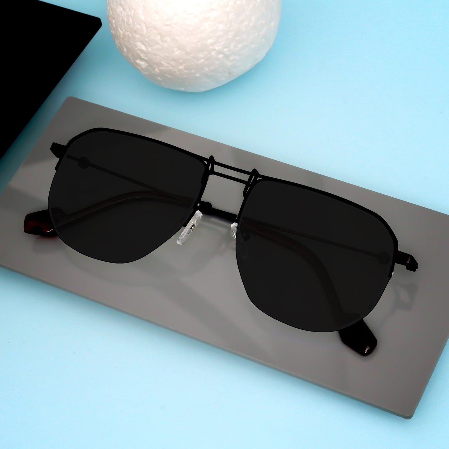 Lx New Classic Black And Black Unisex Sunglasses