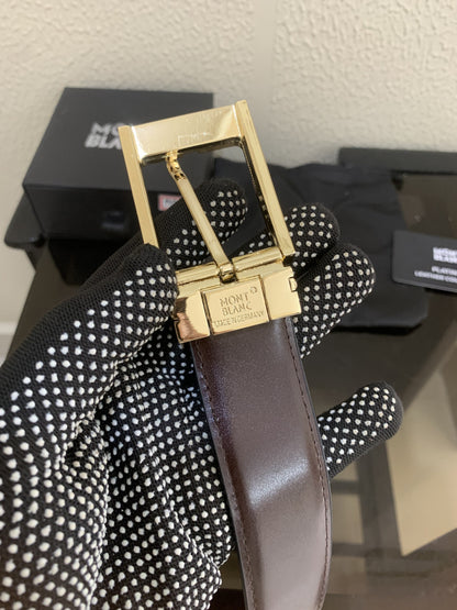MONT BLLANC GOLDEN BLACK PREMIUM QUALITY BELT