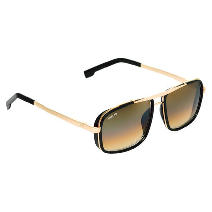 Classy York Gold And Brown Gradient Edition Rectangular Sunglasses